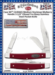 W.R. Case & Sons Cutlery CA30465 Case XX� Medium Stockman Smooth Mulberry Pewter Handle 3-1/4" Closed Tru-Sharp Stainless Steel Pocket Knife