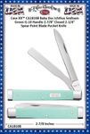 W.R. Case & Sons Cutlery CA18108 Case XX� Baby Doc Ichthus Seafoam Green G-10 Handle 2-7/8" Closed 2-1/4" Spear Point Blade Pocket Knife