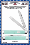 W.R. Case & Sons Cutlery CA18108 Case XX� Baby Doc Ichthus Seafoam Green G-10 Handle 2-7/8" Closed 2-1/4" Spear Point Blade Pocket Knife