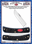 W.R. Case & Son's Cutlery CA6890 Case XX� Jigged Navy Blue Bone Handle Sodbuster Jr 3-5/8" Closed 2-7/8" Skinner Plain Blade Tru-Sharp Surgical Stainless Steel Pocket Knife