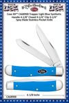 W.R. Case & Sons Cutlery CA68900 Case XX™ Trapper Light Blue Synthetic Handle 4-1/8" Closed 3-1/4" Clip 3-1/4" Spey Blade Stainless Pocket Knife W.R. Case & Sons Cutlery CA68900 Case XX™ Trapper Light Blue Synthetic Handle 4-1/8" Closed 3-1/4" Clip 3-1/4" Spey Blade Stainless Pocket Knife