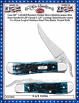 W.R. Case & Sons Cutlery CA51859 Case XX� Pocket Worn Mediterranean Blue Bone Handle 4-1/8" Closed Russlock  Tru-Sharp Stainless Pocket Knife