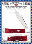 W.R. Case & Sons Cutlery CA31946 Case XX� Copperlock Dark Red Bone Handle 4-1/4" Closed 3-1/4" Locking Clip Point Blade Carbon Steel Pocket Knife 