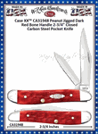 W.R. Case & Sons Cutlery CA31948 Case XX� Peanut Jigged Dark Red Bone Handle 2-3/4" Closed Carbon Steel Pocket Knife