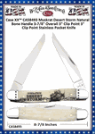 W.R. Case & Sons Cutlery CA58493 Case XX� Muskrat Desert Storm Natural Bone Handle 3-7/8" Overll 3" Clip Point 3" Clip Point Stainless Pocket Knife 