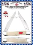 W.R. Case & Sons Cutlery CA14022 Case XX� Muskrat Smooth Natural Bone Handle 3-7/8" Closed 3" Clip Point 3" Clip Point Stainless Steel Pocket Knife