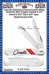 W.R. Case & Sons Cutlery CA33716 Case XX Corvette Smooth White Synthetic Mini Trapper Handle 3-1/2" Closed 2-3/4" Clip 2-3/4" Spey Blade Pocket Knife