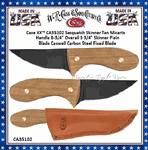 W.R. Case & Sons Cutlery CA35102 Case XX� Sasquatch Skinner Tan Micarta Handle 8-3/4" Overall 3 3/4" Skinner Plain Blade Caswell Carbon Steel Fixed Blade 