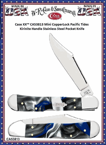 W.R. Case & Sons Cutlery CA53813 Case XX� Mini CopperLock Pacific Tides Kirinite Handle Stainless Steel Pocket Knife 