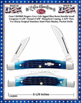W.R. Case & Son's Cutlery CA02845 CASE XX� Small Congress Jigged Blue Bone Handle 3-1/8" Closed 2-3/8" Sheepfoot Coping blade and 1-3/4" Pen blade Stainless Pocket Knife