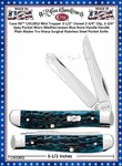 W.R. Case & Sons Cutlery CA51852 Case XX� Pocket Worn Peach Seed Mediterranean Blue Bone Handle Mini Trapper 3-1/2" Closed 2-3/4" Clip, 2-3/4" Spey Plain Blades Tru-Sharp Surgical Stainless Steel Pocket Knife