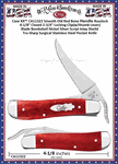 W.R. Case & Sons Cutlery CA11322 Case XX� Smooth Old Red Bone Handle Russlock Pocket Knife