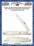 W.R. Case & Sons Cutlery CA13312 Case XX� Slimline Trapper Smooth Natural Bone Handle 4-1/8" Closed 3-1/4" Clip Stainless Steel Blades Pocket Knife 