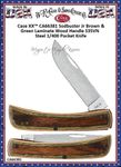 W.R. Case & Son's Cutlery CA66381 Case XX Sodbuster Jr Brown & Green Laminate Wood Handle 3-3/4" Closed S35VN Steel 1/400 Pocket Knife