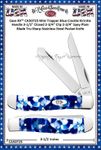 W.R. Case & Sons Cutlery CA50725 Case XX Mini Trapper Blue Crackle Kirinite Handle 3-1/2" Closed 2-3/4" Clip2-3/4" Spey Plain Blade Tru-Sharp Stainless Steel Pocket Knife