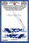 W.R. Case & Sons Cutlery CA50726 Case XX Slimline Trapper Blue Crackle Kirinite Handle 4-1/8" Closed 3-1/4" Clip Plain Blade Tru-Sharp Stainless Steel Pocket Knife