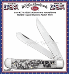 W.R. Case & Sons Cutlery CA50951 Case XX� Korean War Natural Bone Handle Trapper Stainless Pocket Knife     