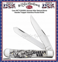 W.R. Case & Sons Cutlery CA50951 Case XX™ Korean War Natural Bone Handle Trapper Stainless Pocket Knife W.R. Case & Sons Cutlery CA50951 Case XX™ Korean War Natural Bone Handle Trapper Stainless Pocket Knife