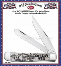 W.R. Case & Sons Cutlery CA50951 Case XX™ Korean War Natural Bone Handle Trapper Stainless Pocket Knife W.R. Case & Sons Cutlery CA50951 Case XX™ Korean War Natural Bone Handle Trapper Stainless Pocket Knife
