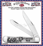 W.R. Case & Sons Cutlery CA50952 Case XX� Vietnam War Natural Bone Handle Trapper Stainless Pocket Knife