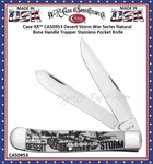 W.R. Case & Sons Cutlery CA50953 Case XX� Desert Storm War Series Natural Bone Handle Trapper Stainless Pocket Knife  