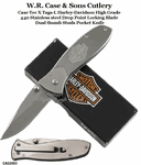 W.R. Case & Sons Cutlery CA52083 Case Tec X Tags-L Harley-Davidson Drop Point Locking Blade & Dual thumb Studs Pocket Knife