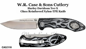 W.R. Case & Sons Cutlery CA52116 Harley-Davidson Motor Cycle Tec-X-TF1 Biker Linerlock Blue Flame Handle Folding Pocket Knife W.R. Case & Sons Cutlery CA52116 Harley-Davidson Motor Cycle Tec-X-TF1 Biker Linerlock Blue Flame Handle Folding Pocket Knife