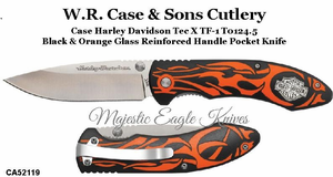 W.R. Case & Sons Cutlery CA52119 Case XX Harley-Davidson Tec X TF-1 T0124.5 or Black and Orange Glass Reinforced Handle Pocket Knife W.R. Case & Sons Cutlery CA52119 Case XX Harley-Davidson Tec X TF-1 T0124.5 or Black and Orange Glass Reinforced Handle Pocket Knife