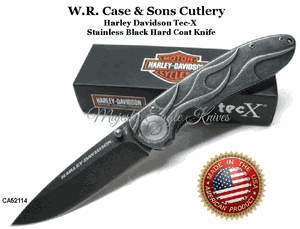 W.R. Case & Sons Cutlery CA52114 Harley-Davidson Motor Cycle Tec X Biker Linerlock Folding Pocket Knife