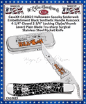 W.R. Case & Sons Cutlery CA10623 CaseXX Halloween Spooky Spiderweb Embellishment Black Synthetic Handle RussLock 4-1/4" Closed 2-3/4" Locking Clip(w/thumb Lever) Plain Blade Tru-sharp Surgical Stainless Steel Pocket Knife
