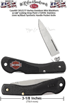 W.R. Case & Sons Cutlery CA52177 CaseXX Harley-Davidson Mini Blackhorn 2-1/8" Locking Drop Point LT1059L SS with Black Synthetic Handle Pocket Knife