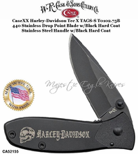 W.R. Case & Son's Cutlery CA52155 CaseXX Harley-Davidson Tec X Tags-S T0102.75 B S 440 Stainless Drop Point Stainless Skull Artwork Black Hard Coat Handle W.R. Case & Son's Cutlery CA52155 CaseXX Harley-Davidson Tec X Tags-S T0102.75 B S 440 Stainless Drop Point Stainless Skull Artwork Black Hard Coat Handle