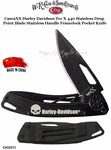 W.R. Case & Sons Cutlery CA52213  CaseXX Harley Davidson TecX 2-1/4" 440 Black Finish Stainless Steel Plain Blade Black Stainless Steel Handles, Thumb pull. Lanyard hole Framelock Pocket Knife