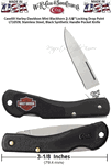 W.R. Case & Sons Cutlery CA52223 CaseXX Harley-Davidson Mini Blackhorn 2-1/8" Locking Drop Point LT1059L SS with Black Synthetic Handle Pocket Knife