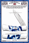 W.R. Case & Sons Cutlery CA50721 Case XX� Lockback Blue Crackle Kirinite Handle 3" Closed 2-1/4" Locking Drop Point Plain Blade Tru-Sharp Stainless Steel Pocket Knife