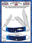 W.R. Case & Sons Cutlery CA2795 Case XX Sowbelly Stockman Jig Navy Blue Bone Handle Stainless Steel Pocket Knife  