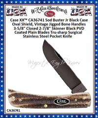 W.R. Case & Sons Cutlery CA36741 Case XX™ Sodbuster Jr Vintage Bone Handle 4-1/8" Closed 3-1/4" Clip 3-1/4" Spey PVD Plain Blade Tru-sharp Surgical Stainless Steel Pocket Knife W.R. Case & Sons Cutlery CA36741 Case XX™ Sodbuster Jr Vintage Bone Handle 4-1/8" Closed 3-1/4" Clip 3-1/4" Spey PVD Plain Blade Tru-sharp Surgical Stainless Steel Pocket Knife