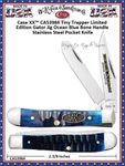 W.R. Case/Sons Cutlery CA53984 Case XX™ Tiny Trapper Limited Edition Gator Jig Ocean Blue Bone Handle Stainless Steel Pocket Knife W.R. Case/Sons Cutlery CA53984 Case XX™ Tiny Trapper Limited Edition Gator Jig Ocean Blue Bone Handle Stainless Steel Pocket Knife