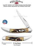 W.R.Case & Sons Cutlery CA5532 Case XX� Genuine Sambar Stag Handle Tiny Toothpick Pocket Knife 