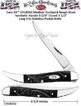 W.R. Case & Sons Cutlery CA18242 Case XX� Medium Toothpick Rough Black Synthetic Handle 4-1/4" Closed 3-1/2" Long Clip Stainless Pocket Knife