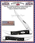 W.R. Case & Sons Cutlery CA18242 Case XX� Medium Toothpick Rough Black Synthetic Handle 4-1/4" Closed 3-1/2" Long Clip Stainless Pocket Knife
