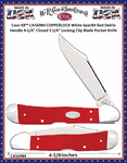 W.R. Case & Sons Cutlery CA56984 Case XX COPPERLOCK White SparXX Red Delrin Handle 4-1/4" Closed 3 1/4" Locking Clip Blade Pocket Knife