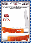 W.R. Case-Sons Cutlery CA57536 Case XX� Axe Crandall Jig Tequila Sunrise Bone Handle 4" Closed 3-1/4" Clip Blade Stainless Steel Pocket Knife