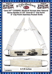 W.R. Case & Sons Cutlery CA58491 Case XX� Muskrat Korean War Natural Bone Handle 3-7/8" Overll 3" Clip Point 3" Clip Point Stainless Pocket Knife