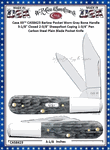 W.R. Case & Sons Cutlery CA58423 Case XX� Barlow Pocket Worn Gray Bone Handle 2-3/8" Sheepsfoot Coping 1-3/4" Pen Carbon Steel Plain Blade Pocket Knife