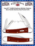 W.R. Case & Sons Cutlery CA28913 Case XX� Seahorse Whittler Chestnut Bone Handle Stainless Steel Pocket Knife