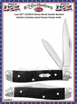 W.R. Case & Sons Cutlery CA59674 Case XX� Ebony Wood Handle Peanut Worked Bolsters Stainless Pocket Knife 