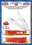 W.R. Case-Sons Cutlery CA57530 Case XX� Trapper Crandall Jig Tequila Sunrise Bone Handle 4-1/8" Closed 3-1/4" Clip 3-1/4" Spey Stainless Steel Pocket Knife 