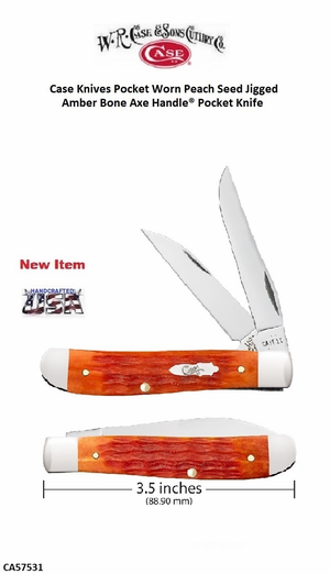 W.R. Case-Sons Cutlery CA57531 Case XX™ Mini Trapper Crandall Jig Tequila Sunrise Bone Handle 3-1/2" Closed 2-3/4" Clip 2-3/4" Spey Blade Stainless Steel Pocket Knife W.R. Case-Sons Cutlery CA57531 Case XX™ Mini Trapper Crandall Jig Tequila Sunrise Bone Handle 3-1/2" Closed 2-3/4" Clip 2-3/4" Spey Blade Stainless Steel Pocket Knife