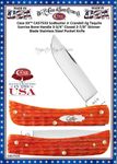 W.R. Case-Sons Cutlery CA57533 Case XX� Sodbuster Jr Crandall Jig Tequila Sunrise Bone Handle 3-3/4" Closed 2-7/8" Skinner Blade Stainless Steel Pocket Knife